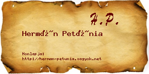 Hermán Petúnia névjegykártya